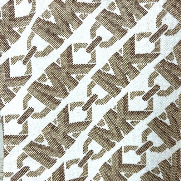 Michael Kors Women’s XXS Tan Empire Logo Jacquard Tank Stretch Mini Dress NEW - Picture 3 of 6